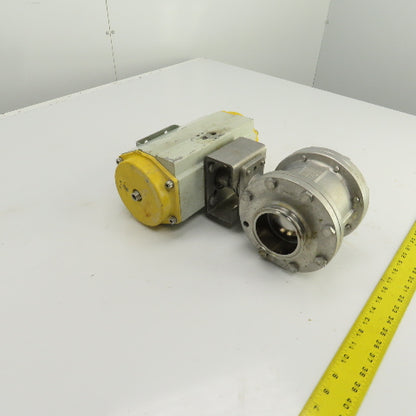 Sonic Torque Pneumatic Valve Actuator With Sharpe CF3M 3" Stainless Ball Valve