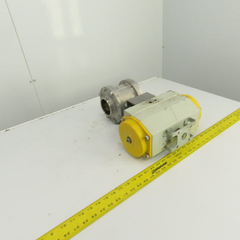 Sonic Torque Pneumatic Valve Actuator With Sharpe CF3M 3" Stainless Ball Valve