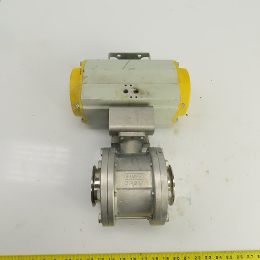 Sonic Torque Pneumatic Valve Actuator With Sharpe CF3M 3" Stainless Ball Valve