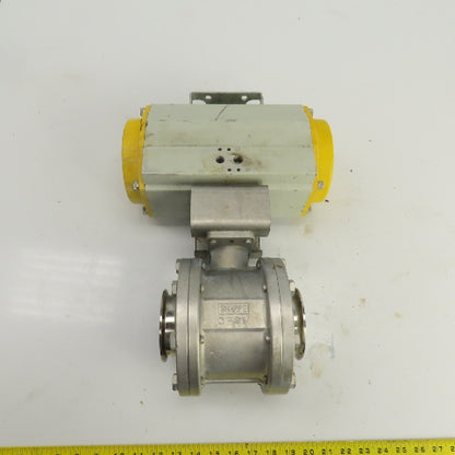 Sonic Torque Pneumatic Valve Actuator With Sharpe CF3M 3" Stainless Ball Valve