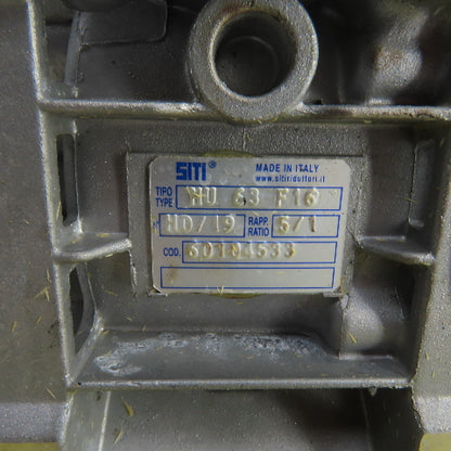 Siti MU 63 F16 5:1 Ratio Aluminum Gear Reducer 19mm Input 25mm Output Shaft