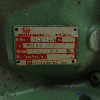Motovario TRC062 26:1 Ratio Inline Gear Reducer 28mm Input 35mm Output No Flange