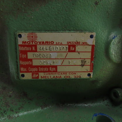 Motovario TRC062 26:1 Ratio Inline Gear Reducer 28mm Input 35mm Output No Flange
