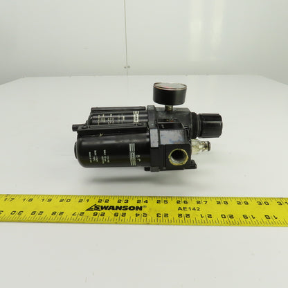 ARO Compressed Air Filter Regulator Lubricator FRL 150PSI 3/8" x 1/2" NPT