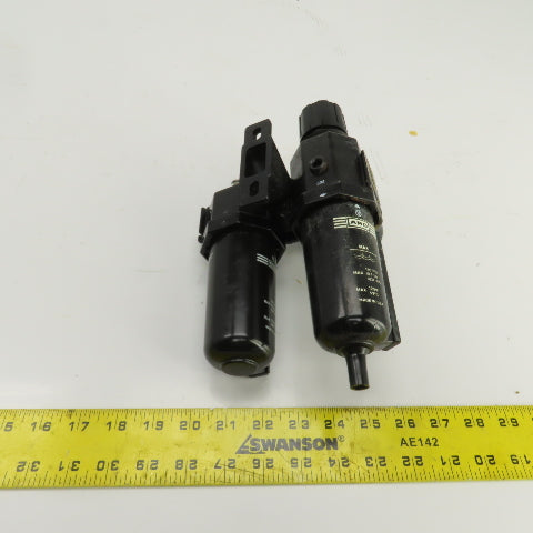 ARO Compressed Air Filter Regulator Lubricator FRL 150PSI 3/8" x 1/2" NPT