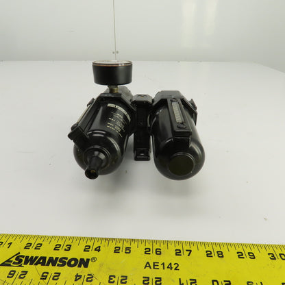 ARO Compressed Air Filter Regulator Lubricator FRL 150PSI 3/8" x 1/2" NPT