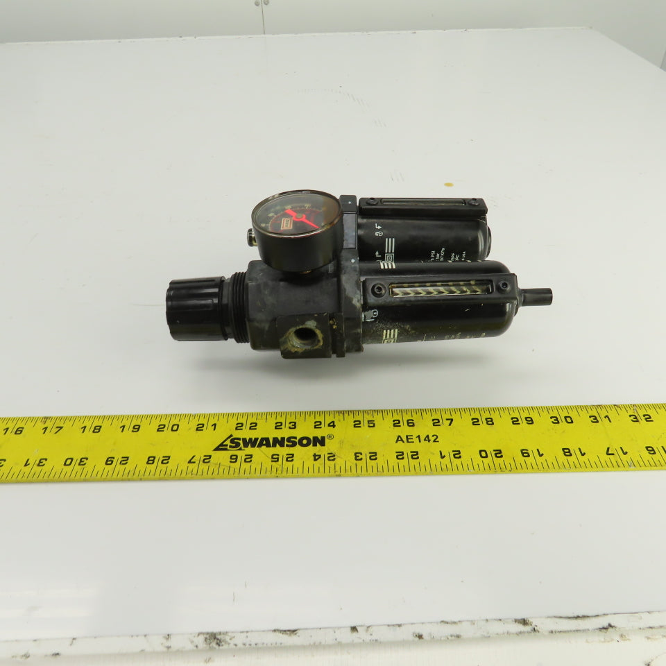 ARO Compressed Air Filter Regulator Lubricator FRL 150PSI 3/8" x 1/2" NPT