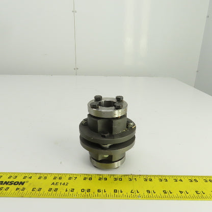 4-1/2" OAL Flexible Steel Disc Shaft Coupling 28mm x 35mm