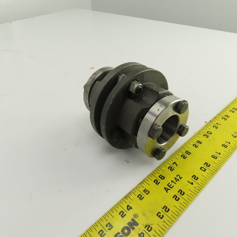 4-1/2" OAL Flexible Steel Disc Shaft Coupling 28mm x 35mm