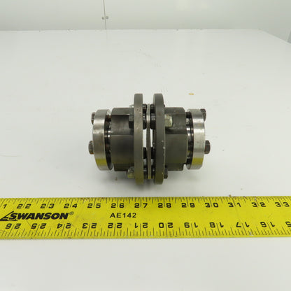 4-1/2" OAL Flexible Steel Disc Shaft Coupling 28mm x 35mm