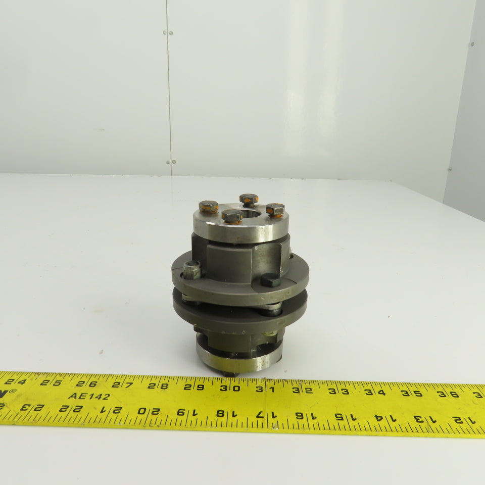 4-1/2" OAL Flexible Steel Disc Shaft Coupling 28mm x 35mm