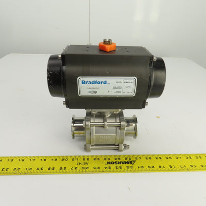 Bradford RP-BA-101-SR Pneumatic Actuator 120PSI 2" Stainless Ball Valve CF8H