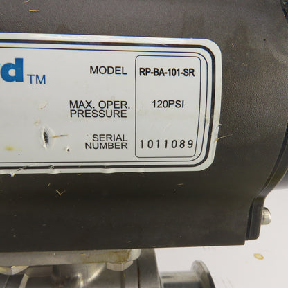 Bradford RP-BA-101-SR Pneumatic Actuator 120PSI 2" Stainless Ball Valve CF8H