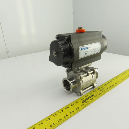 Bradford RP-BA-101-SR Pneumatic Actuator 120PSI 2" Stainless Ball Valve CF8H