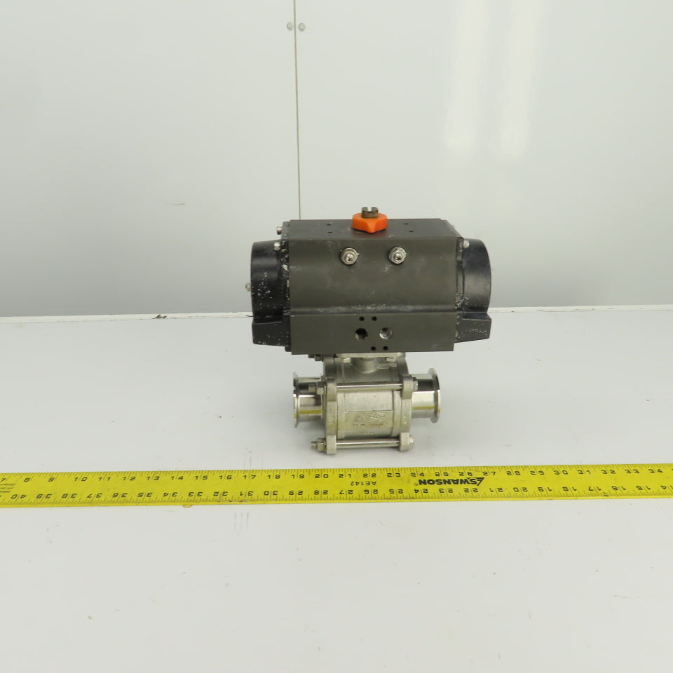 Bradford RP-BA-101-SR Pneumatic Actuator 120PSI 2" Stainless Ball Valve CF8H