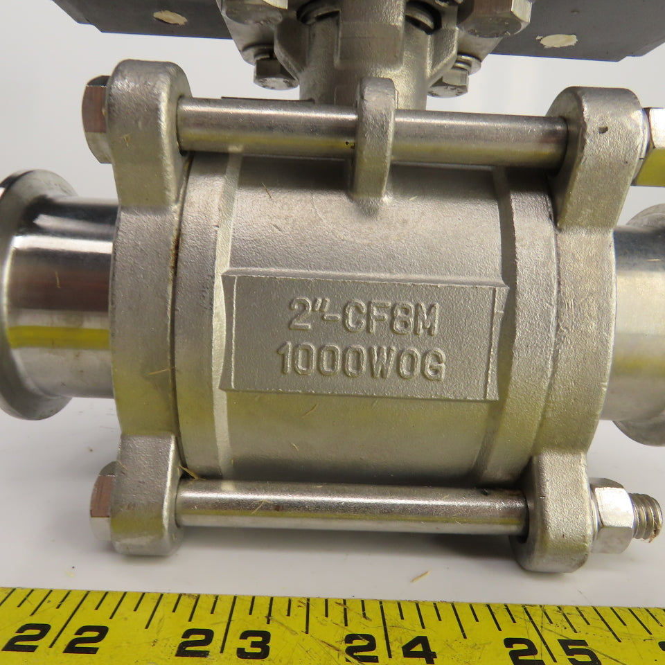 Bradford RP-BA-101-SR Pneumatic Actuator 120PSI 2" Stainless Ball Valve CF8H