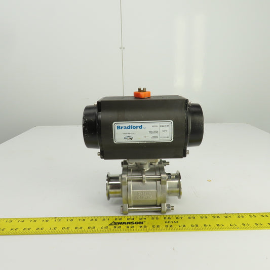 Bradford RP-BA-101-SR Pneumatic Actuator 120PSI 2" Stainless Ball Valve CF8H