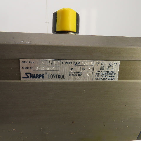 Sharpe SP100N Pneumatic Valve Actuator 145PSI 2" Stainless Steel Ball Valve CF3M