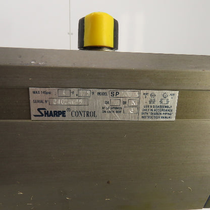 Sharpe SP100N Pneumatic Valve Actuator 145PSI 2" Stainless Steel Ball Valve CF3M