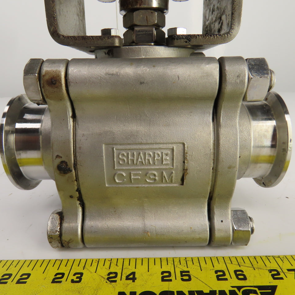 Sharpe SP100N Pneumatic Valve Actuator 145PSI 2" Stainless Steel Ball Valve CF3M