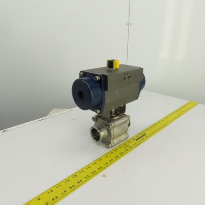 Sharpe SP100N Pneumatic Valve Actuator 145PSI 2" Stainless Steel Ball Valve CF3M