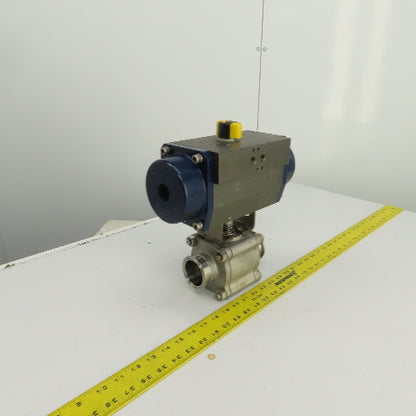 Sharpe SP100N Pneumatic Valve Actuator 145PSI 2" Stainless Steel Ball Valve CF3M