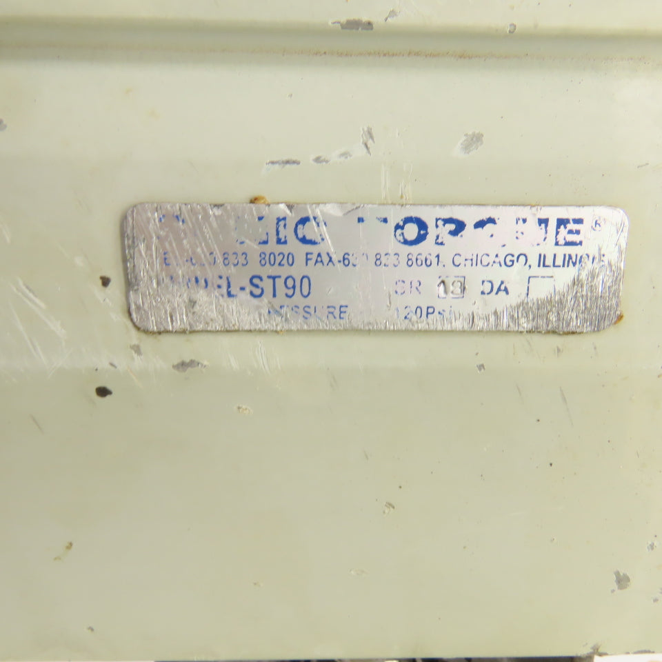Sonic Torque ST90 Pneumatic Valve Actuator 120PSI Sharpe CF3M 2" Sanitary Valve
