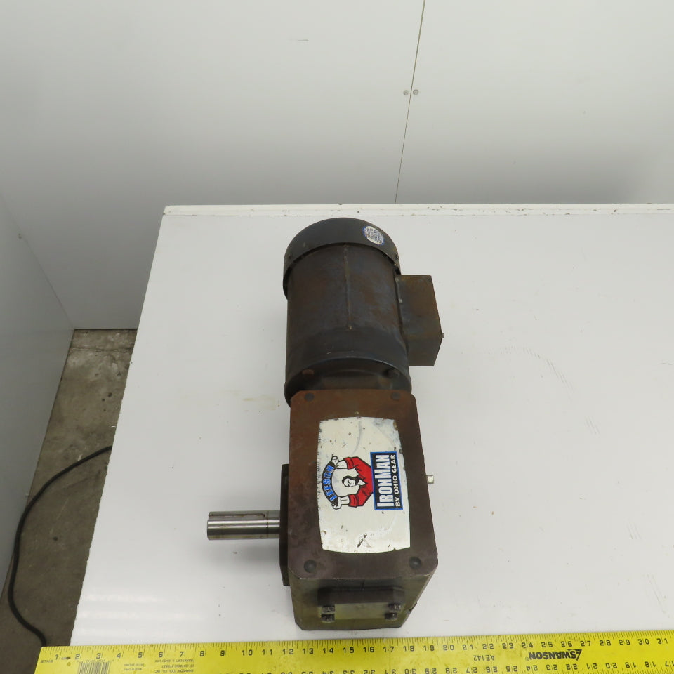 Ironman BM0832-40-R-56 40:1 Ratio Right Hand Gear Reducer 43.5RPM Out 3PH 1.5HP