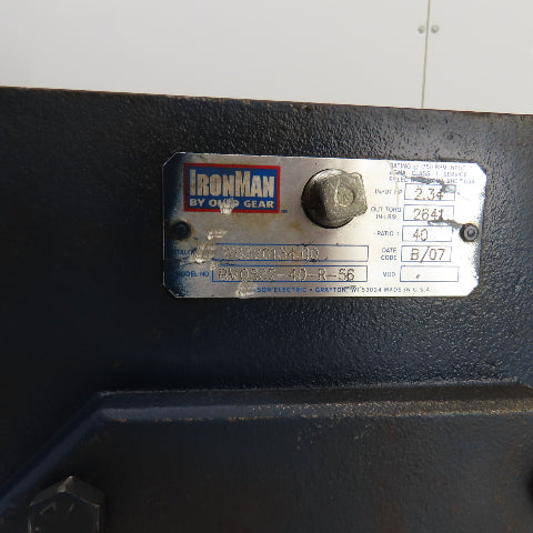 Ironman BM0832-40-R-56 40:1 Ratio Right Hand Gear Reducer 43.5RPM Out 3PH 1.5HP