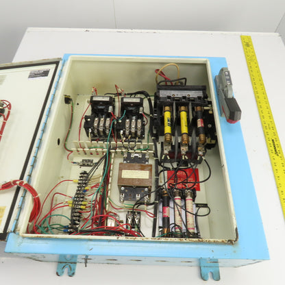Size 00 9A Manual 2-Motor Starter Control Panel 0.5 To 2HP 115-600VAC Disconnect