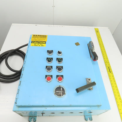 Size 00 9A Manual 2-Motor Starter Control Panel 0.5 To 2HP 115-600VAC Disconnect