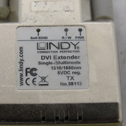 Lindy 38301 DVI DVI-D 500Mm Fiber Optic Cable Extender 1 Pair