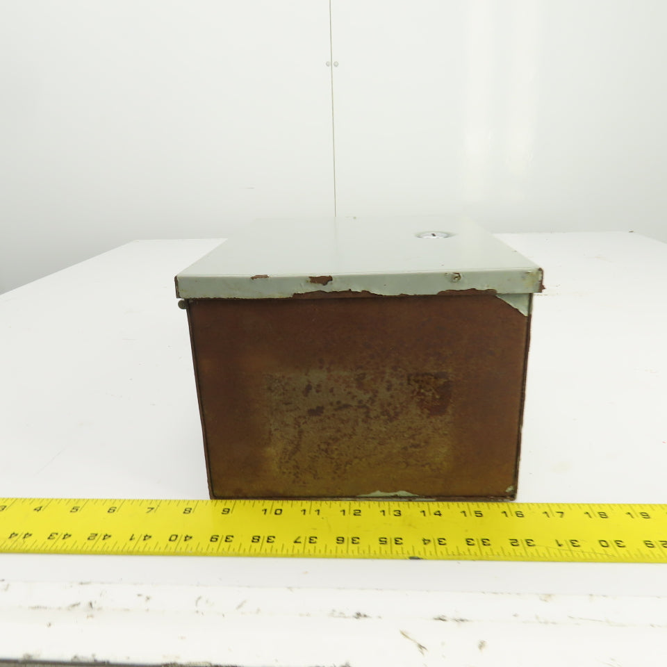 Hoffman A-10N86 10" x 8" x 6" Steel Electrical Enclosure W/Backplate Type 1
