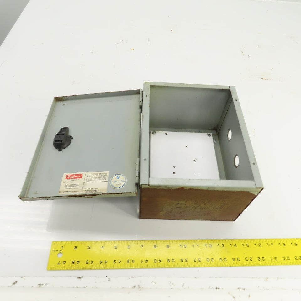 Hoffman A-10N86 10" x 8" x 6" Steel Electrical Enclosure W/Backplate Type 1