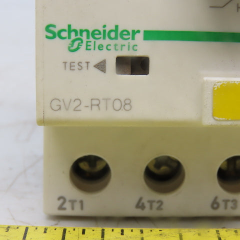 Schneider Electric GV2-RT08 Manual Motor Starter 3 Pole 600V 2Hp 2.5-4A Overload