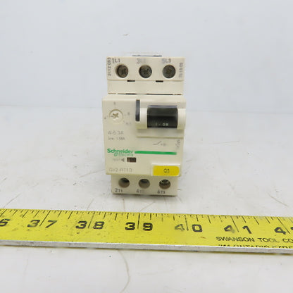 Schneider Electric CV2-RT10 Manual Motor Starter 3 Pole 600V 5Hp 4A-6.3 Overload