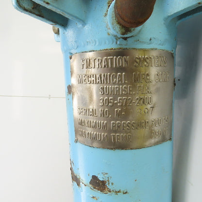 Filtrations Sys. 12" x 3-3/4" Basket Strainer Filter Housing 300 PSI (No Basket)