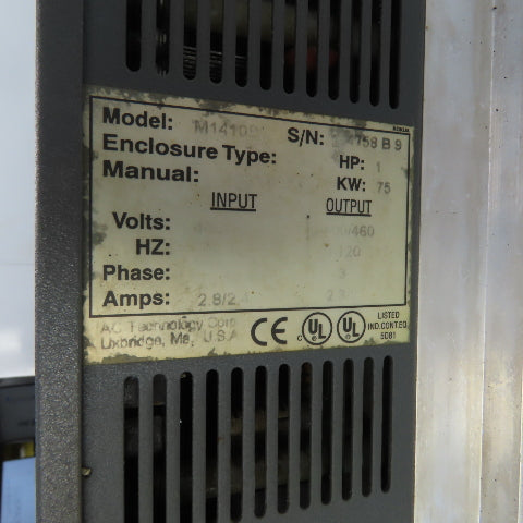 AC Tech M1410B MC Series Intelligent AC Drive 1HP 0.75kW 400/480V Input 3PH