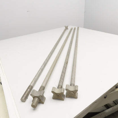 M22-3.0 Double Ended Threaded Stud Tie Rod 53" OAL Aluminum Lot Of 4