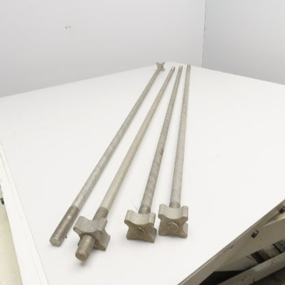 M22-3.0 Double Ended Threaded Stud Tie Rod 53" OAL Aluminum Lot Of 4