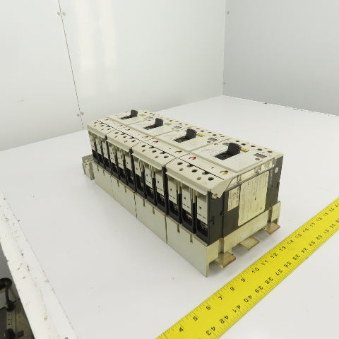 Moeller NZM7-63S-NA Busbar Mounted Breaker Assembly (3) 63A (1) 40 Amp Lot Of 4