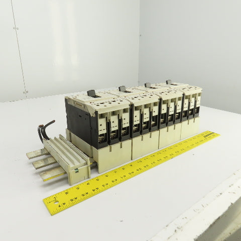 Moeller NZM7-63S-NA Busbar Mounted Breaker Assembly (3) 63A (1) 40 Amp Lot Of 4