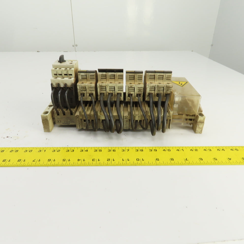 Wohner AES 3x38 Busbar Mounted Fuse Holders & 1 Breaker 1.6A 600V