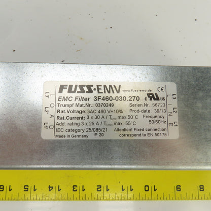 Fuss 3F460-030.270 Trumpf Nr. 0370249 EMC Filter 3AC 460V