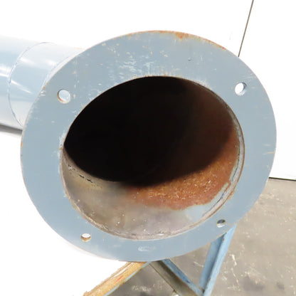 8" x 7" Reduced Rigid Welded Seam Flange Mount Duct 90° Elbow 24" Run 13" Drop