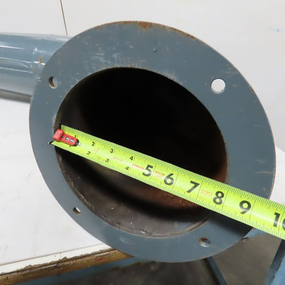 8" x 7" Reduced Rigid Welded Seam Flange Mount Duct 90° Elbow 24" Run 13" Drop