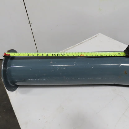 8" x 7" Reduced Rigid Welded Seam Flange Mount Duct 90° Elbow 24" Run 13" Drop