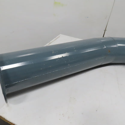 8" x 7" Reduced Rigid Welded Seam Flange Mount Duct 90° Elbow 24" Run 13" Drop