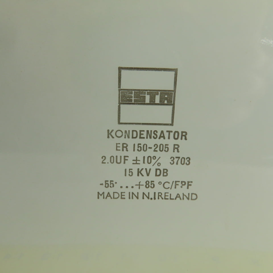 ESTR Kondensator ER 150-205 R 2.0UF + 10% Capacitor 15 KV DB
