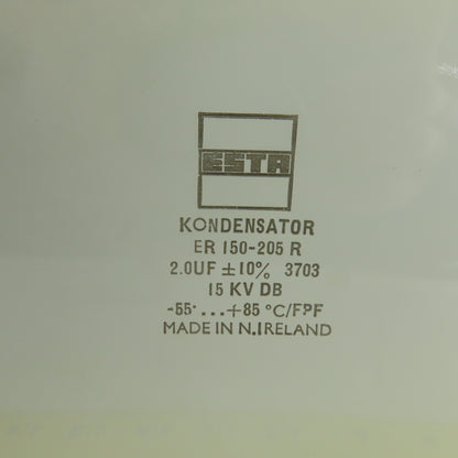ESTR Kondensator ER 150-205 R 2.0UF + 10% Capacitor 15 KV DB